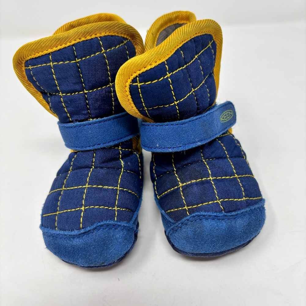 Keen Kids Blue and Yellow Slippers